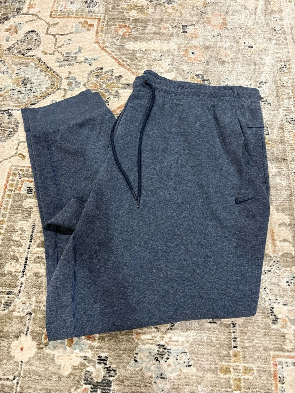 Nike Men's Dark Navy Heather Fleece Joggers